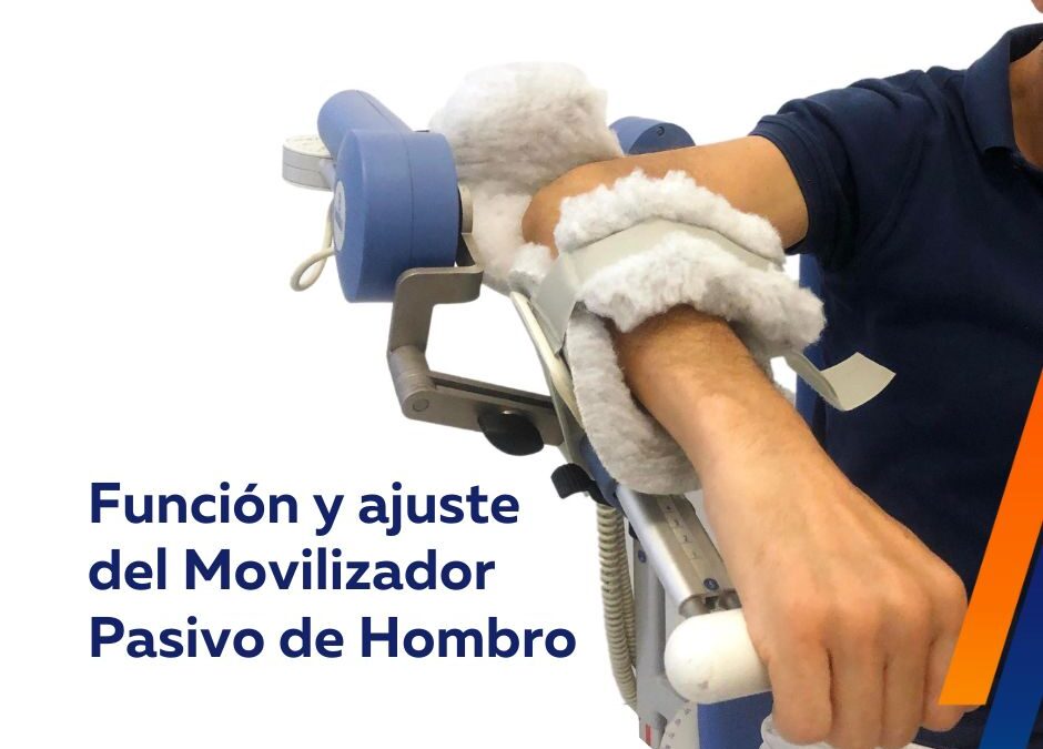 Persona usando el movilizador Pasivo de Hombro para rehabilitación